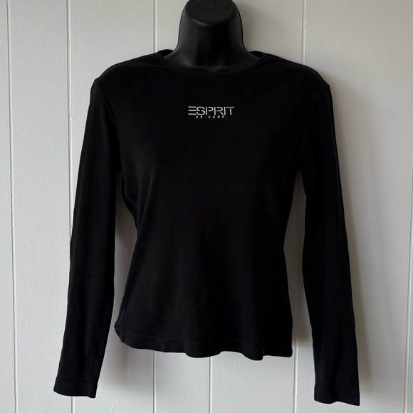 Esprit Black Long Sleeve Top | Size Small - Picture 1 of 4